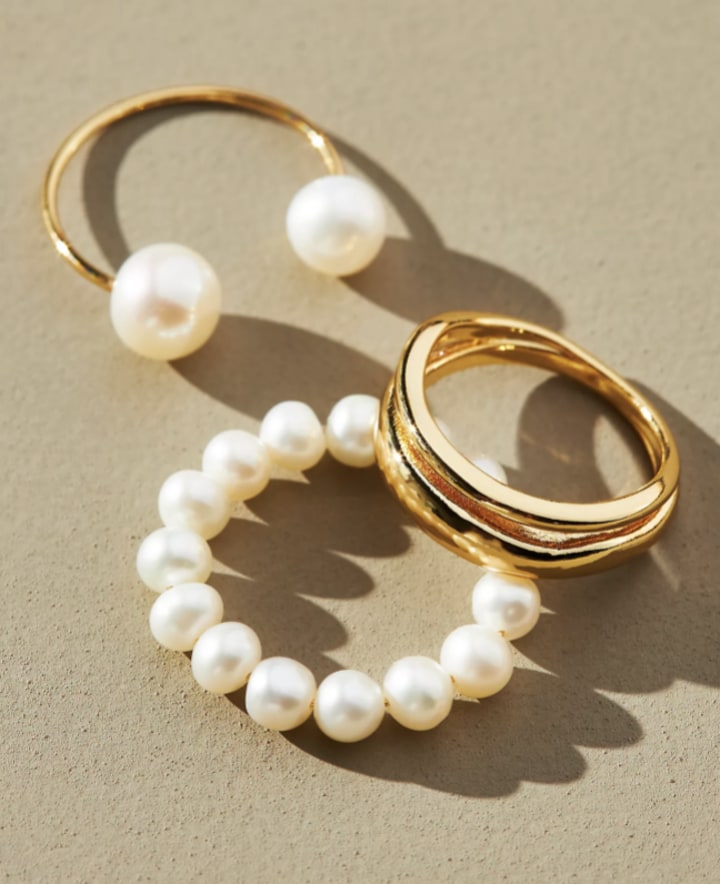 Pearl Ring Set