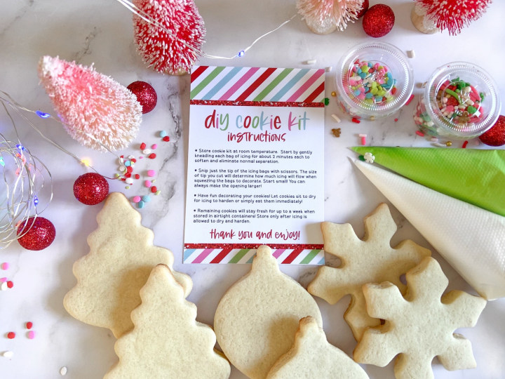 DIY Christmas Cookie decorating kit Sugar Cookies Christmas Cookie Decorating party Holiday activities for kids Christmas party favors
