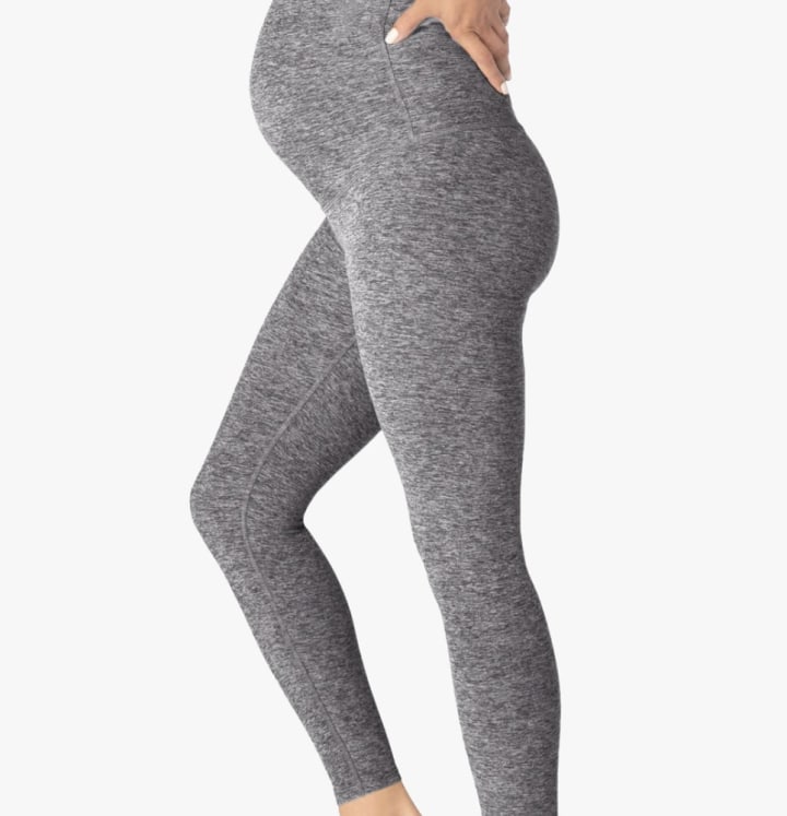 Beyond Yoga Womens Bump Maternity Leggings Size S Gray Heathered Cutout  Cropped | eBay