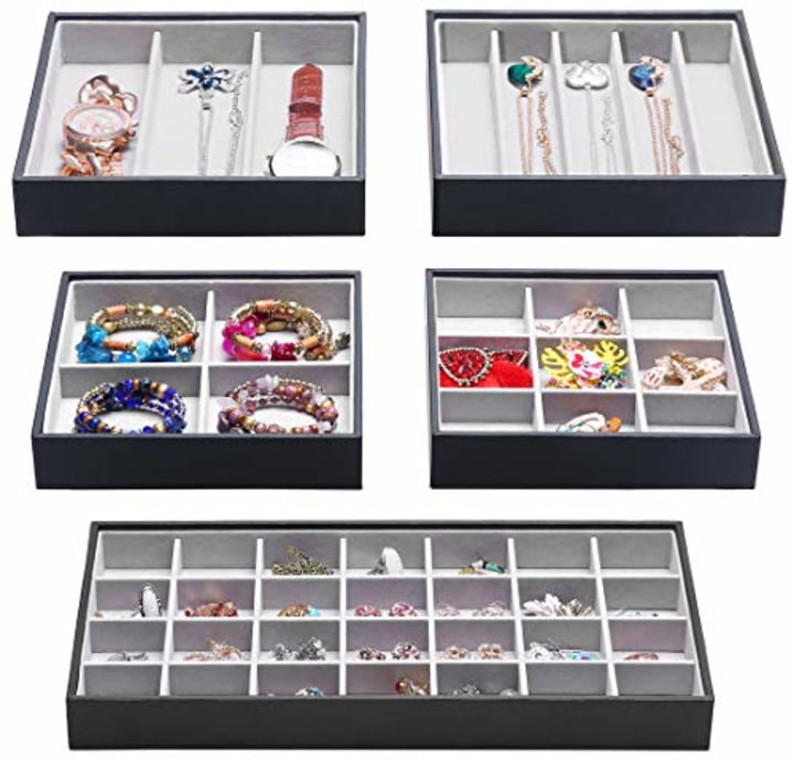 Origia 4-in-One Stackable Jewelry Drawer Organizer