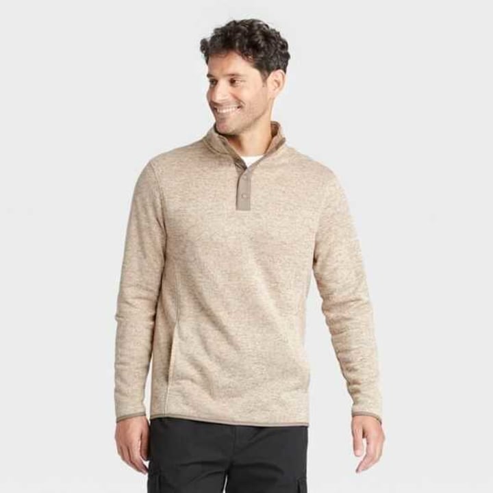 Men's Standard Fit 1/4 Snap Sweatshirt