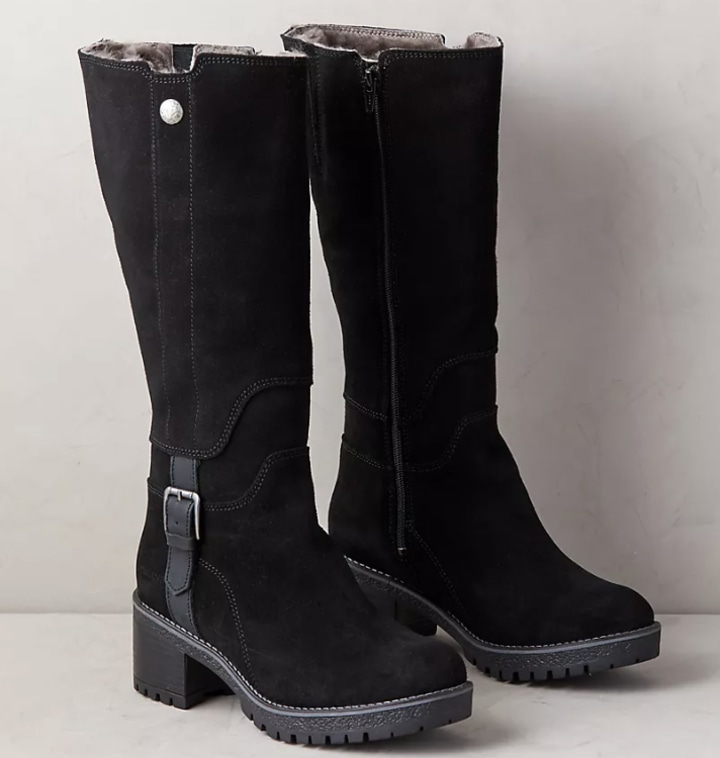 Major Shearling-Lined Waterproof Suede Boots