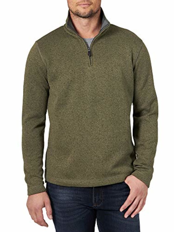 Wrangler Authentics Men's Sweater Fleece Quarter-Zip