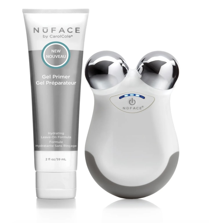 glowing skin NuFace Mini Facial Toning Device