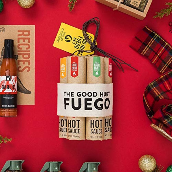 Thoughtfully Gifts The Good Hurt Fuego: A Hot Sauce Gift Set