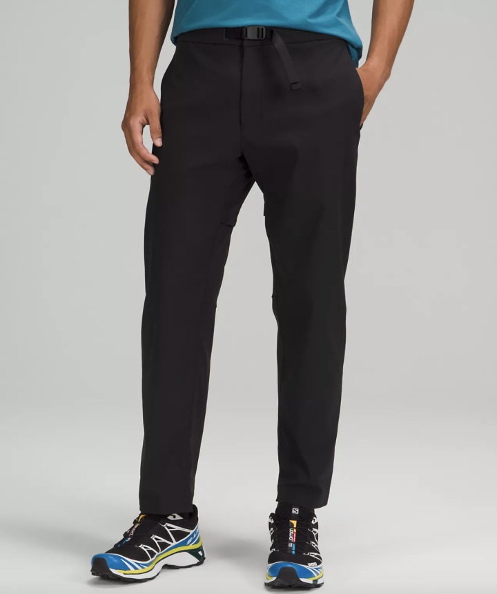Relaxed Fit Belted Stretch Pant 29"