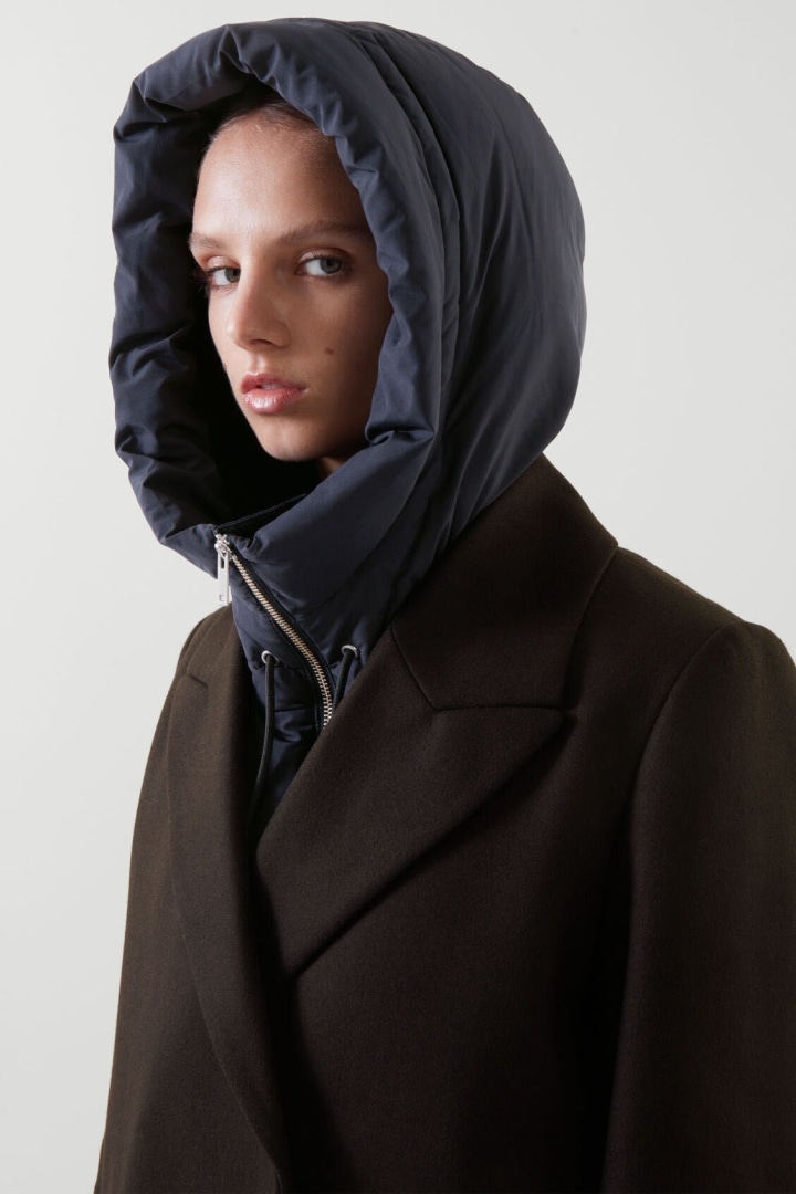 Hooded Mock Collar