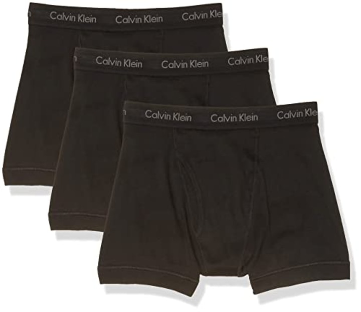 Calvin Klein Men&#039;s Underwear Cotton Classics Boxer Briefs - Medium - Black (Pack of 3)