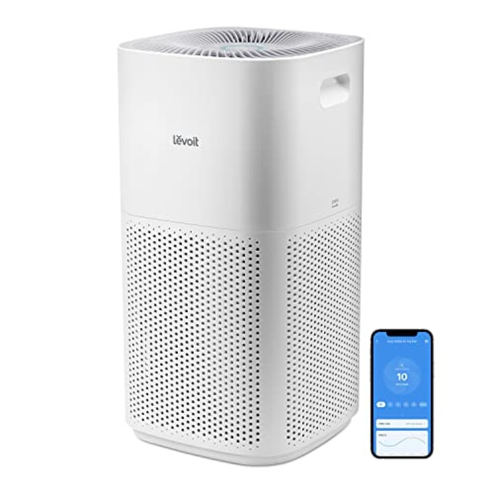 LEVOIT Air Purifiers for Home Large Room, Covers up to 1588 Sq. Ft, Smart WiFi and PM2.5 Monitor, H13 True HEPA Filter Removes 99.97% of Particles, Pet Allergies, Smoke, Dust, Auto Mode, Alexa Control