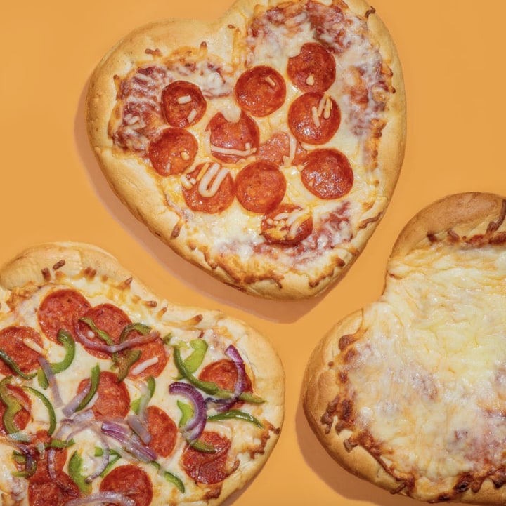 Heart Shaped Pizza Variety