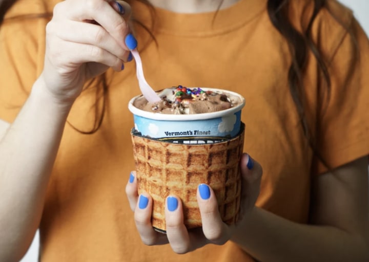 Realistic Waffle Cone Ice Cream Pint Sleeve