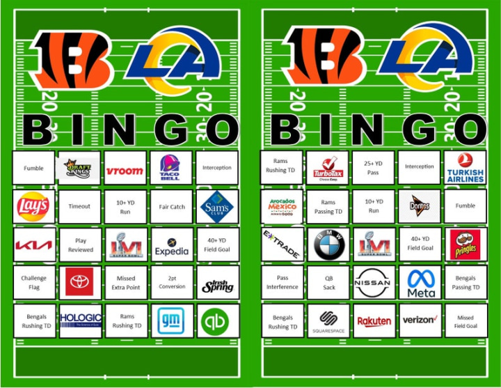 Game Bingo Cards