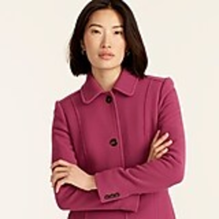 Classic lady day coat in Italian double-cloth wool with Thinsulate(R)
