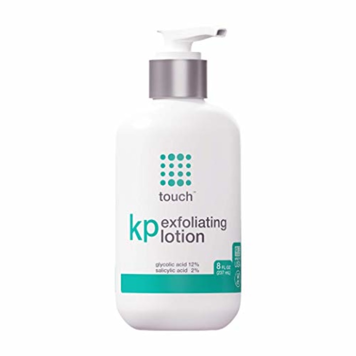 Touch Keratosis Pilaris Treatment with 12% Glycolic Acid &amp; 2% Salicylic Acid - AHA &amp; BHA Exfoliating Rough &amp; Bumpy Skin Body Lotion - Moisturizing Cream Gets Rid Of Redness, KP, Body Acne -8 Ounce