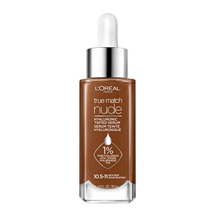 L&#039;Oreal Paris True Match Nude Hyaluronic Tinted Serum The 1st Tinted serum with 1% Hyaluronic acid Instantly skin looks brighter, even and feels hydrated Makeup + Skincare, Rich Deep 10.5-11,