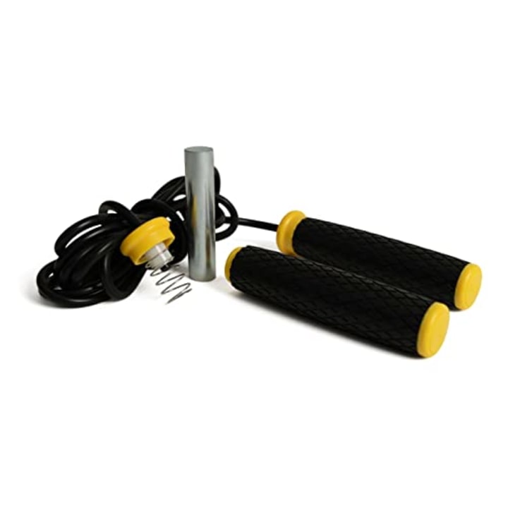 TRX Weighted Jump Rope, Adjustable to 10 Feet, Removable 9 Ounce Weights, TRX Training Club App