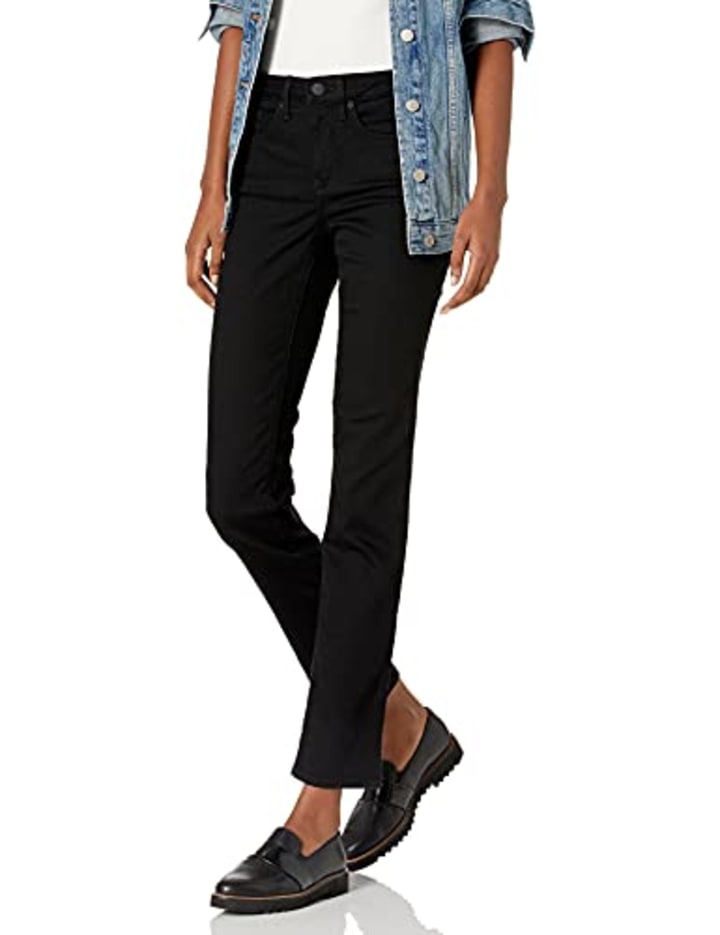 NYDJ womens Sheri Slim jeans, Black Deux, 12 US