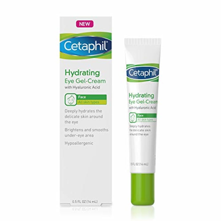 CETAPHIL Hydrating Eye Gel-Cream , With Hyaluronic Acid , 0.5 fl oz , Brightens and Smooths Under Eyes , 24 Hour Hydration for All Skin Types , Dermatologist Recommended Brand (Packaging May Vary)
