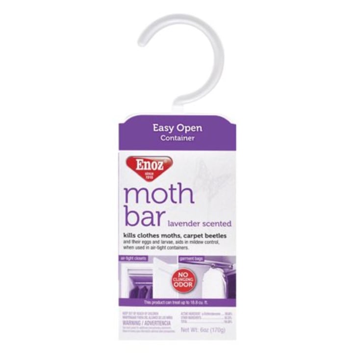 Enoz Lavender Scented Moth Bar, Kills Moths, Eggs &amp; Larvae, 6 oz