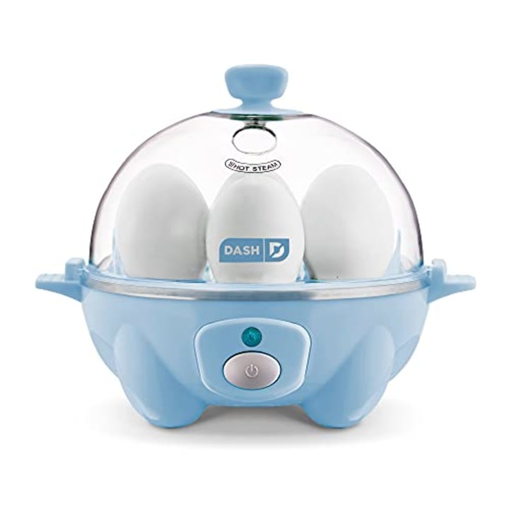 Dash Rapid Egg Cooker: 6 Egg Capacity Electric Egg Cooker for Hard Boiled Eggs, Poached Eggs, Scrambled Eggs, or Omelets with Auto Shut Off Feature - Dream Blue
