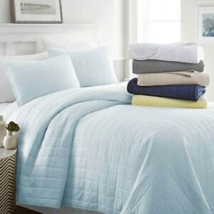 Ultra Soft Hypoallergenic Quilted 3 Piece Coverlet Set
