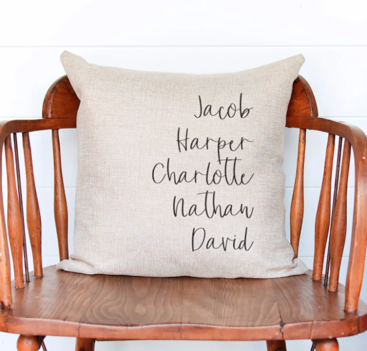 Personalized Name Pillow Cover