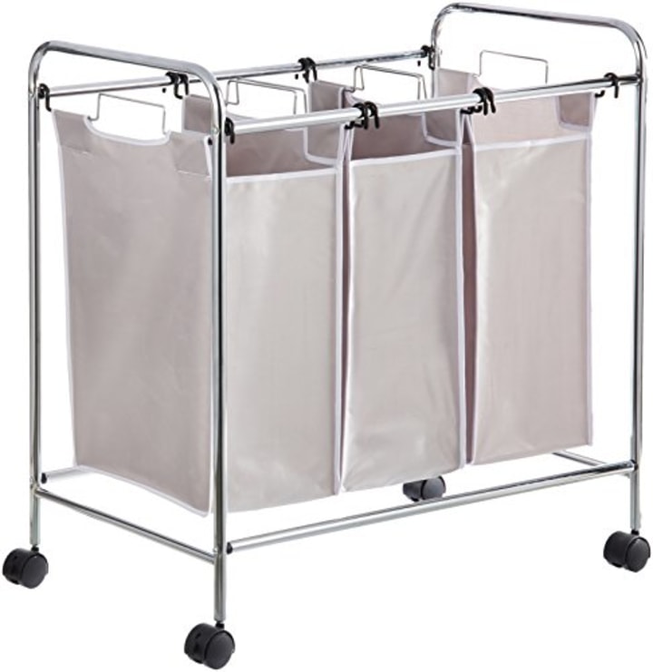 Amazon Basics 3-Bag Laundry Hamper Sorter Basket