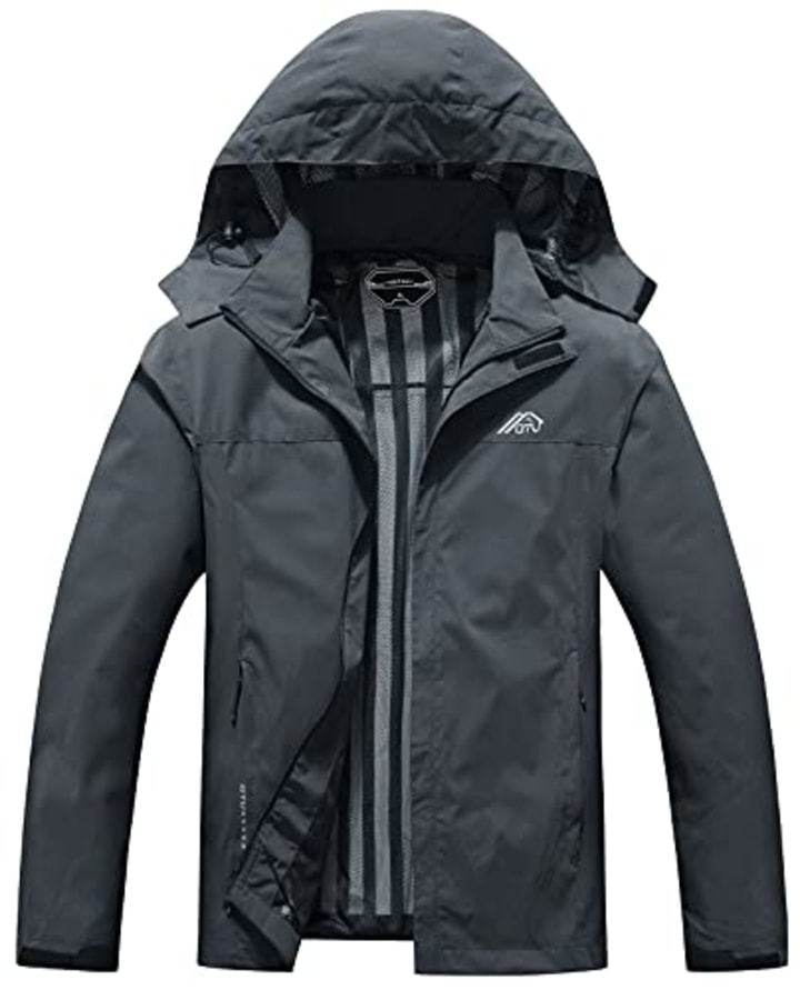 Men&#039;s Lightweight Waterproof Hooded Rain Jacket