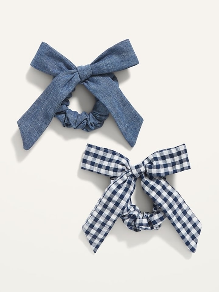 Ribbon Bow Hair Tie 2-Pack for Women