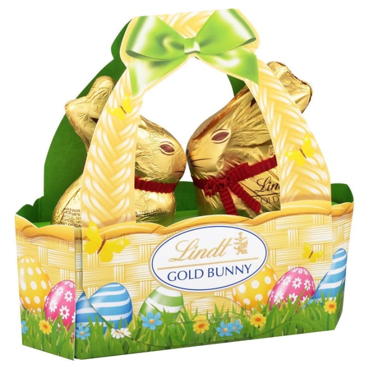 Lindt Easter Gold Bunny Milk Chocolate Basket - 3.5oz