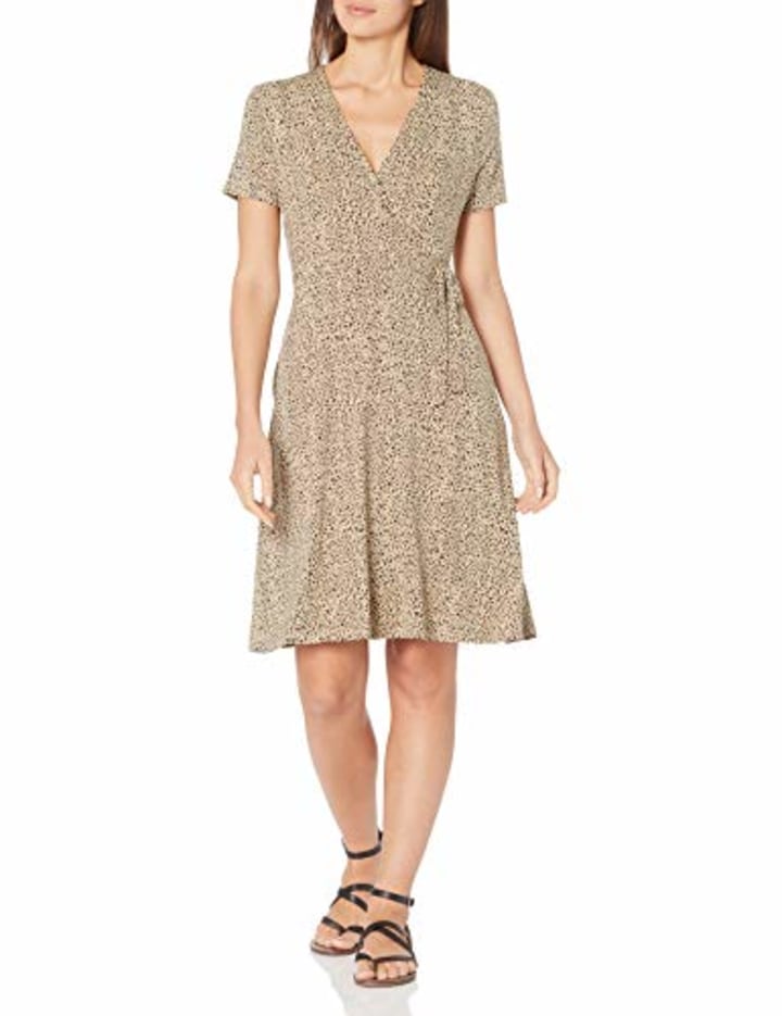 Amazon Essentials Cap-Sleeve Faux-Wrap Dress