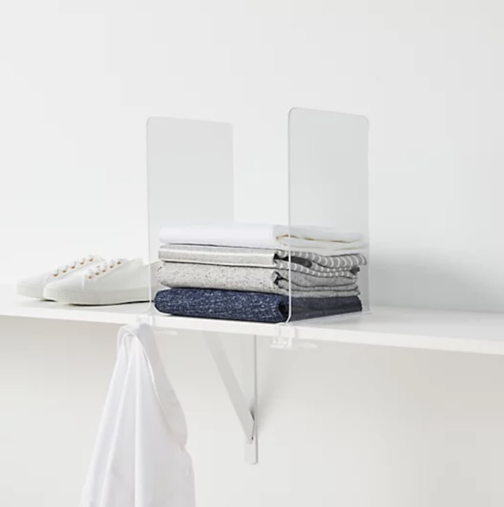 Clear Shelf Dividers (Set of 2)