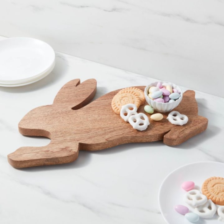 Wood Bunny Shaped Serving Board