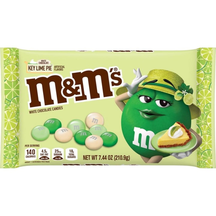 M&amp;Ms Limited Edition White Chocolate Key Lime Pie Candy