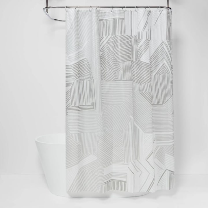 Broken Lines Shower Curtain Gray - Room Essentials(TM)