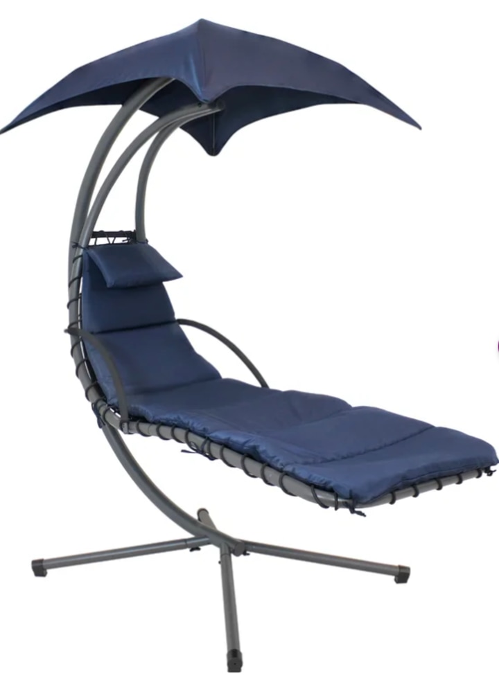 Delilah Hanging Chaise Lounger with Stand