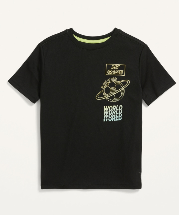 Go-Dry Short-Sleeve Mesh Graphic T-Shirt