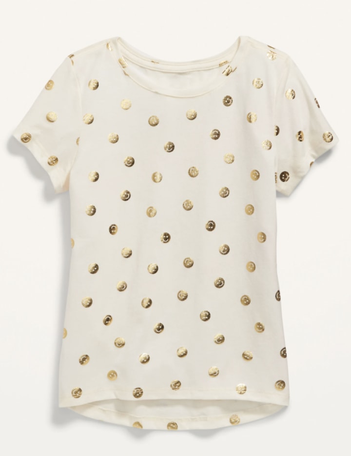 Softest Printed Short-Sleeve T-Shirt for Girls