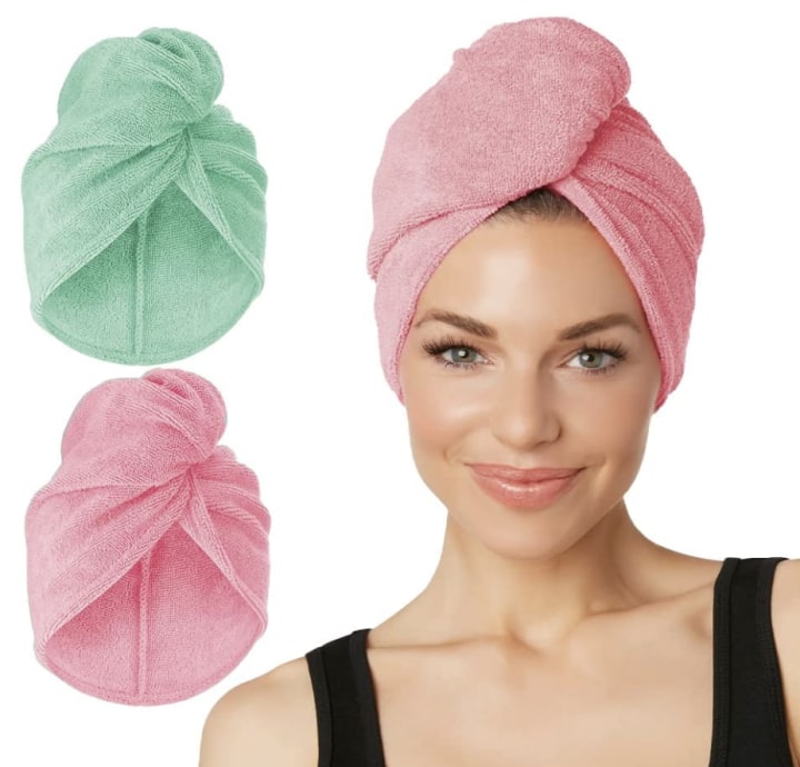 Microfiber Hair Towels (Set of 2)