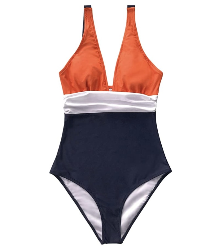 Ruched Colorblock Swimsuit