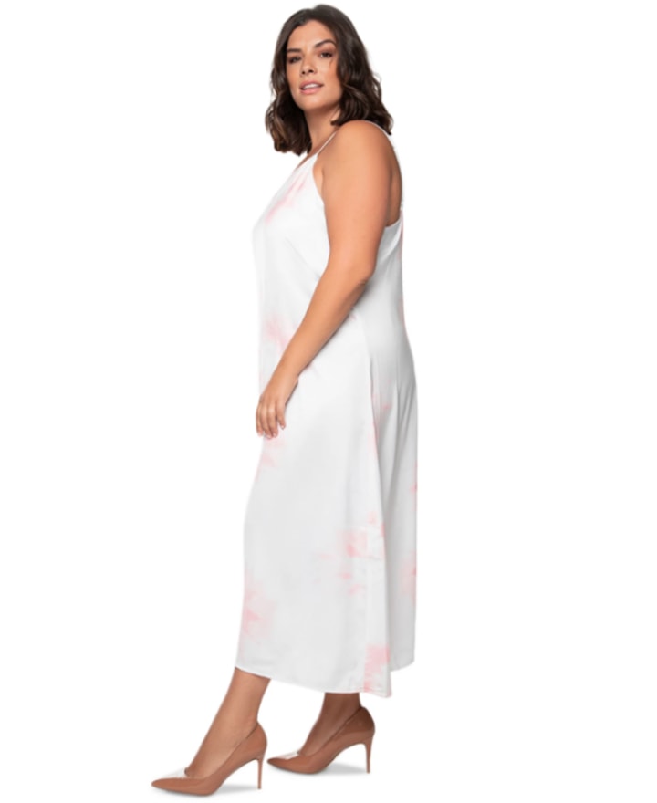 Trendy Plus-Size Satin Slip Dress