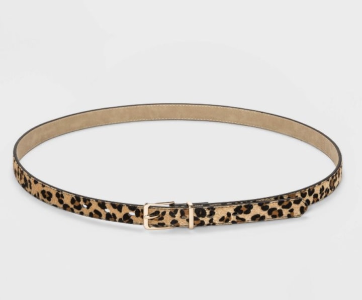 Leopard Print Belt