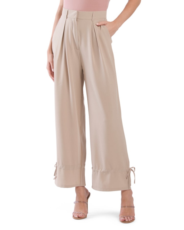 Adjustable Ankle Tie Trousers