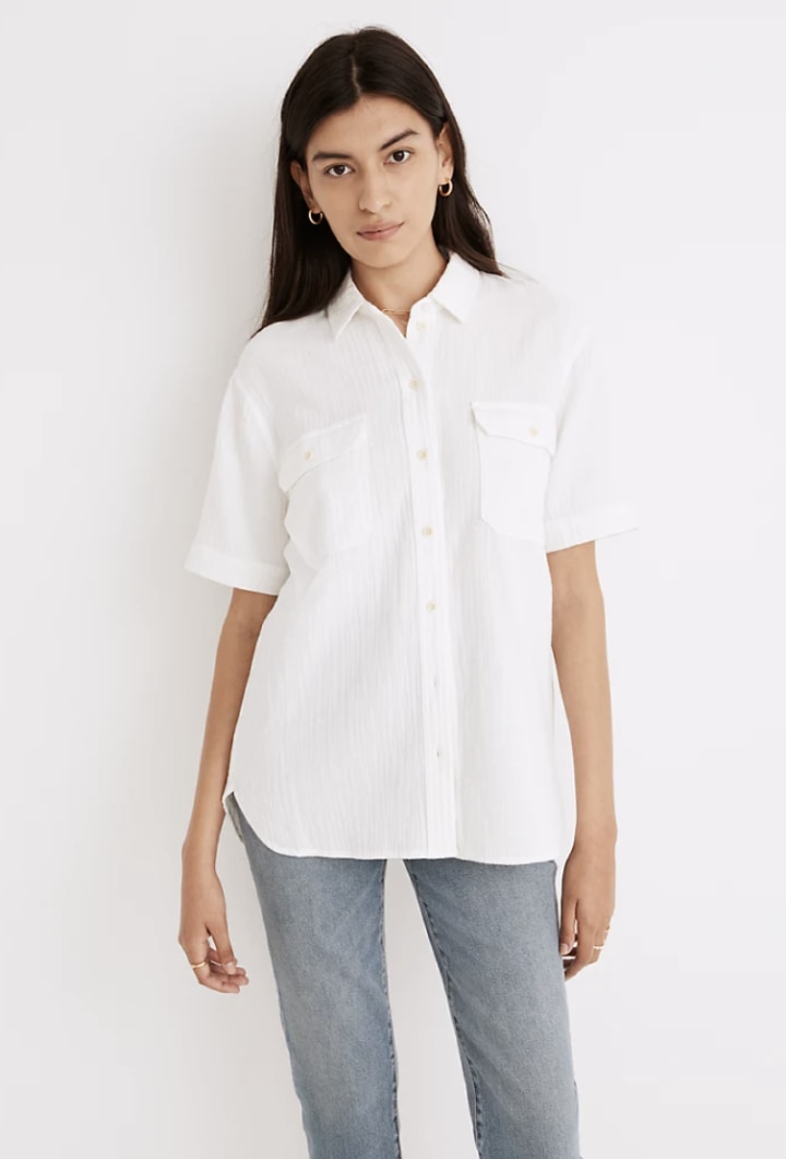 Short-Sleeve Flap-Pocket Shirt