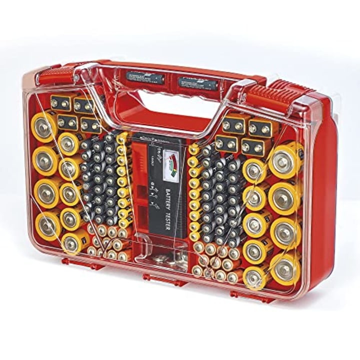 Ontel Battery Daddy 180 Battery Organizer and Storage Case with Tester, 1 Count, As Seen on TV