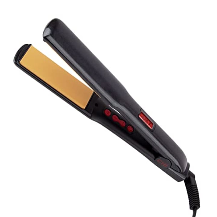 CHI G2 Professional Hair Straightener Titanium Infused Ceramic Plates Flat Iron | 1 1/4&quot; Ceramic Flat Iron Plates | Color Coded Temperature Ranges up 425?F | For all hair types | Includes Thermal Mat
