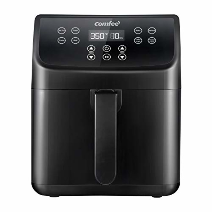 COMFEE&#039; 5.8Qt Digital Air Fryer, Toaster Oven &amp; Oilless Cooker, 1700W with 8 Preset Functions, LED Touchscreen, Shake Reminder, Non-stick Detachable Basket, BPA &amp; PFOA Free (110 electronic Recipes)