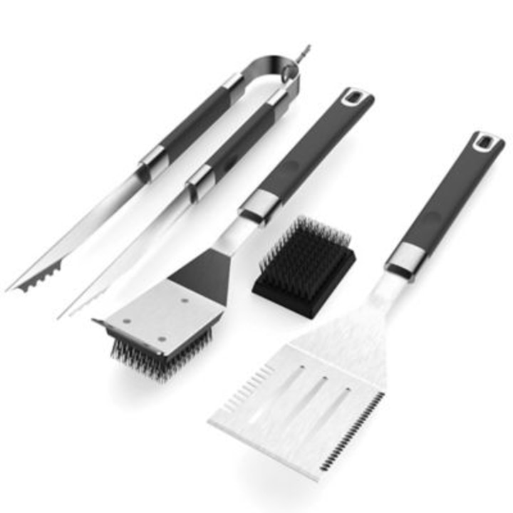 Our Table 4-Piece BBQ Tool Set in Black