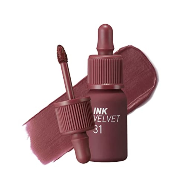 Peripera Ink the Velvet Lip Tint | High Pigment Color, Longwear, Weightless, Not Animal Tested, Gluten-Free, Paraben-Free | #031 WINE NUDE, 0.14 fl oz