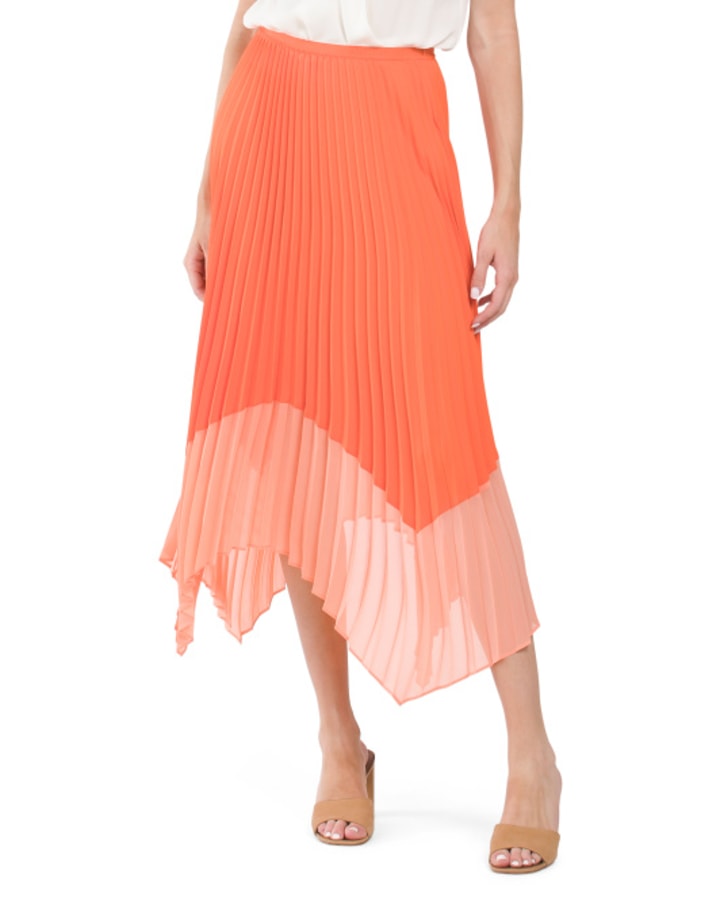 Ali Pleated Two Tone Skirt